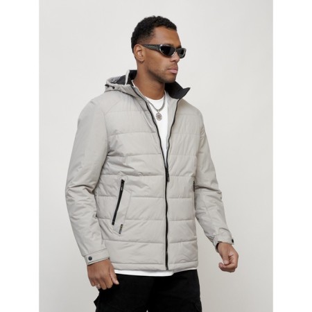Male spring jacket, size 48, light gray color-6