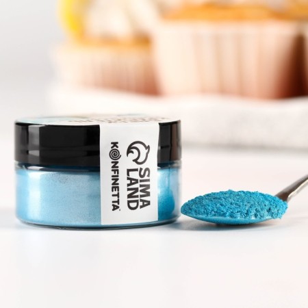 Glitter Kandurin "Blue" for desserts and drinks, water -soluble, 5 g.-4