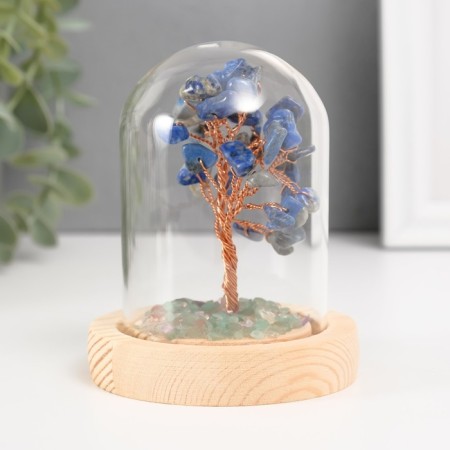 Souvenir "Cash tree in the flask" Blue 36 stones 7.8x7.8x10 cm-2