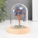Souvenir "Cash tree in the flask" Blue 36 stones 7.8x7.8x10 cm
