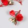 Flowers for decorating "echinops with berries" red 8 cm