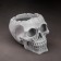 Figure Aromatic candle in concrete "Skull", 14x11 cm, black, cookies and skin