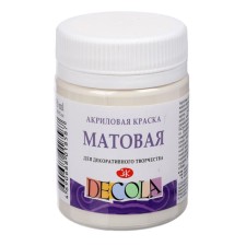 Acrylic matte paint 50 ml, ZHK Decola, ivory, 14328259