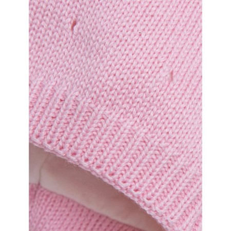 A cap on ties with a pompom Children's Amarobaby Pure Love Cutie, with a lining, size 46-48 cm, pink color-4