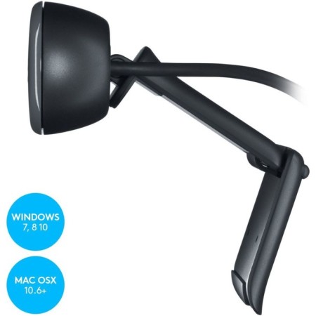 Camera Web Logitech HD Webcam C270 Black 0.9mpix (1280x720) USB2.0 with a microphone (960-001063 10045-1