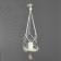 VAZA-sub-SUBSTANCE "Pipe 200", with a white candle, 20x20 cm, in a grid, cylinder, glass