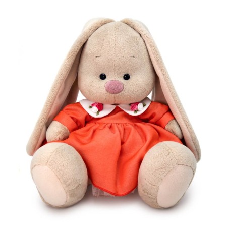 Soft toy "Bunny mi in a coral dress is small", 18 cm