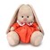 Soft toy "Bunny mi in a coral dress is small", 18 cm