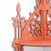 Decorative shelf, red tree, 24.5x18.5x31.5 cm
