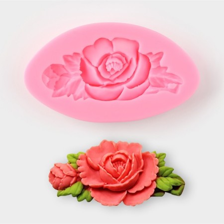 Mold Dolyana "Rosan", silicone, 7 × 4 × 1 cm, color mix