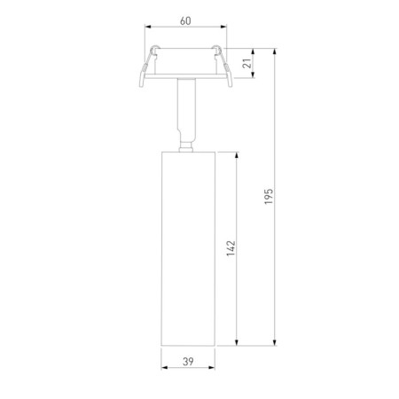 Lamp ceiling Elektrostandard, Diffe LED 8 W, 39x39x200 mm, IP20, white color-2
