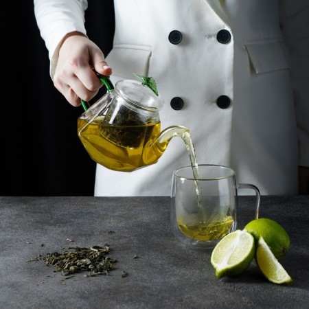 Hot kettle with Green Glass Situ, 600 ml-6