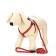 Set "braid", fluorescent, leash 115 x 1 cm, og 32-48 x 1.5 cm, red