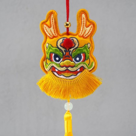 Suspension-Sasha Textile "Dragon" yellow 2x7.5x24 cm-3