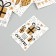 Cardboard "Surprise", gold, set of 10 pcs (5 types) 4x6 cm