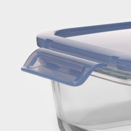 Glass Lockie & Lock Food, 1010 ml, 2 sections, blue cover-3