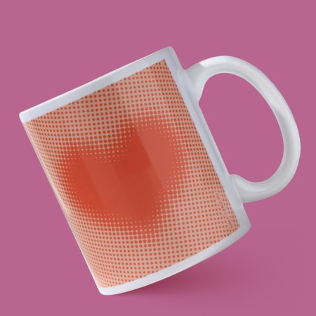 Ceramic mug “Diy”, 320 ml, orange color-2