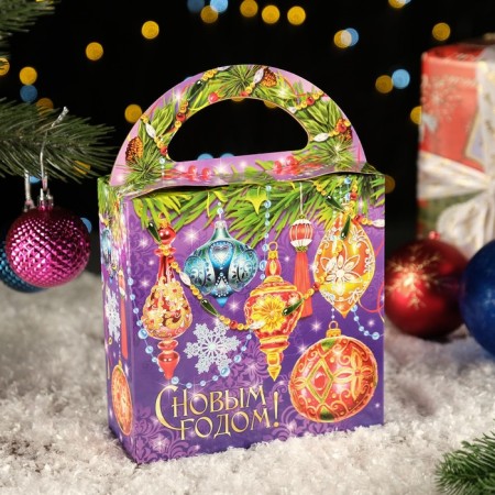 Gift Folding Box "New Year" 17 x 7 x 17 cm-1