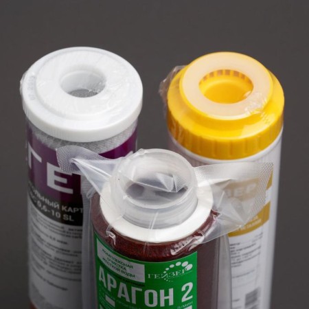 A set of interchangeable cartridges for a stationary filter No. 5, for cleaning super -cost water-2