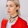 Choker "mistress" elongated beads, black color, l = 31 cm