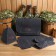 Set of bath portfolio 5 items "Russian bath", gray
