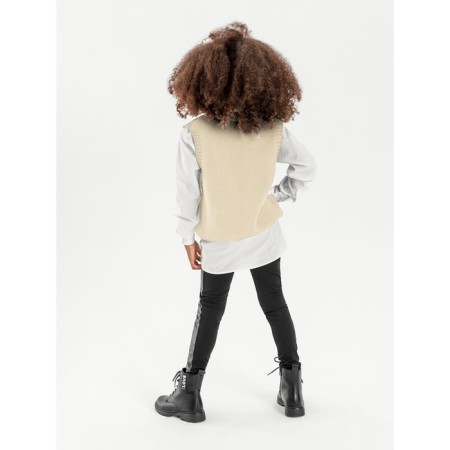 Vest for girl Knit Mild, height 122 cm, milk color-5