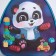 Baby backpack for the boy "Panda and Lego", 23x20.5 cm, lightning department