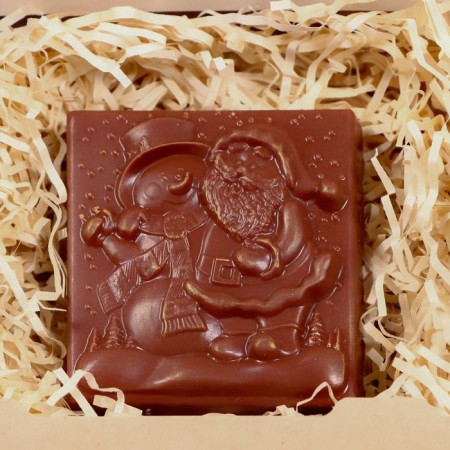 Chocolate figure "Santa Claus and Snowman", 80 g-1