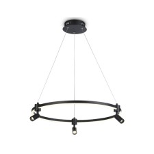 Suspended controlled LED lamp Ambrella Light, Linetech, FL5293, LED, 54 W, 4050LUM, 3000-6400K, black color black