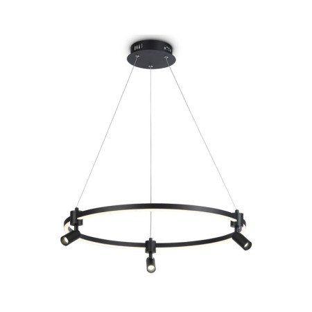 Suspended controlled LED lamp Ambrella Light, Linetech, FL5293, LED, 54 W, 4050LUM, 3000-6400K, black color black