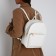 Women's backpack made of artificial leather with lightning, 1 pocket, white color