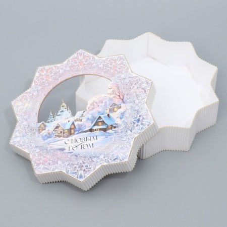 Gift box "Snowflake", 20.5 x 21.5 x 5 cm, New Year-4