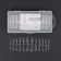 Gel tips for nail extension, 240 pcs, a soft square, full matte coating, in a container, color transparent color
