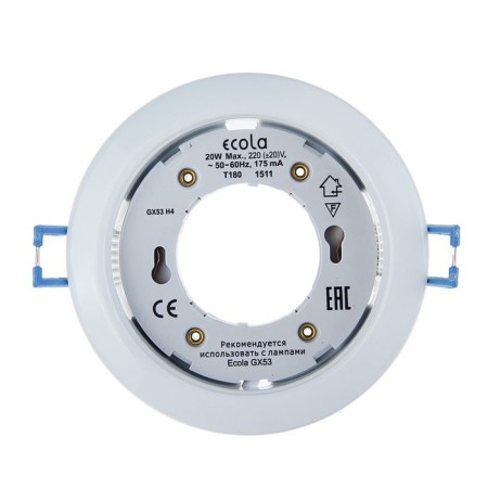 Building lamp Ecola, GX53, H4, 38x106 mm, without a reflector, white-1