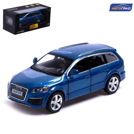 Metal machine Audi Q7 V12, 1:32, doors, inertia, blue color open
