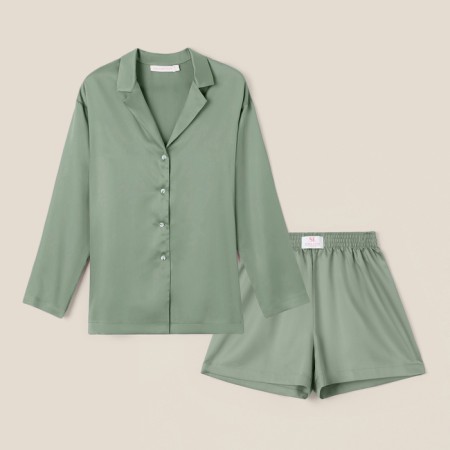 Home suit (shirt and shorts) SL Home p. XL, green-8