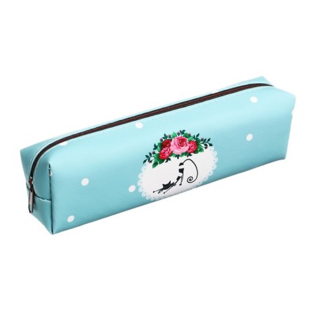 Penal School "cat", at lightning, blue