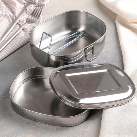 Stainless steel container with a holder, 17 × 13, 2 levels-2