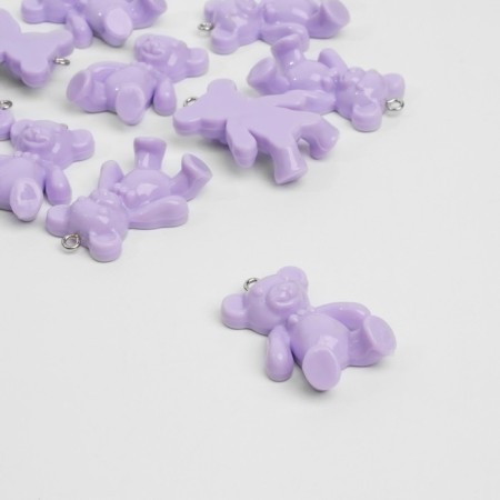 Busina "Bear" (set 10 pcs.), 3.4 × 2.4 × 1 cm, light-lilac color-1