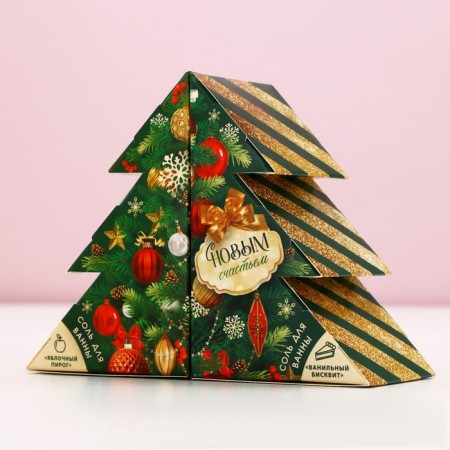 Gift set of cosmetics “Happy New Year!”, Bath salt 2 x 150 g, pure happiness-3