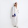 Bag Cross-Bodi with a zipper, blue color
