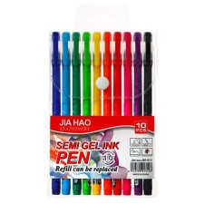 A set of ballpoint pens 10 colors, 1 mm, software body in the color of the rod, in the blister