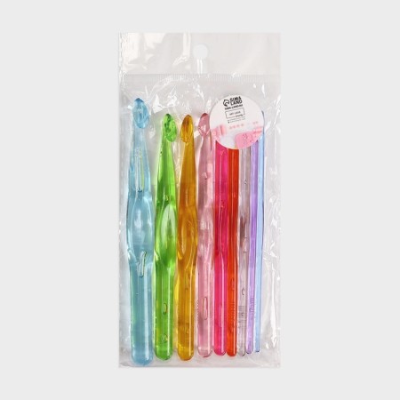 A set of hooks for knitting, d = 3-12 mm, 14 cm, 9 pcs, color colorful-4