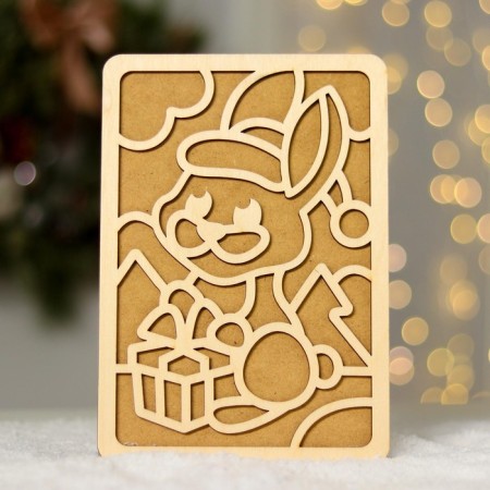 New Year's plasticine pictures "New Year! Bunny"-2