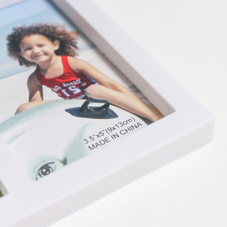 Photo frame plastic in 8 photos 5x5, 5x7, 9x13 cm "Best Moments" White 20x25 cm-3