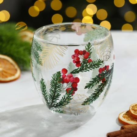 A glass with double walls "Winter Stories", 250 ml-1