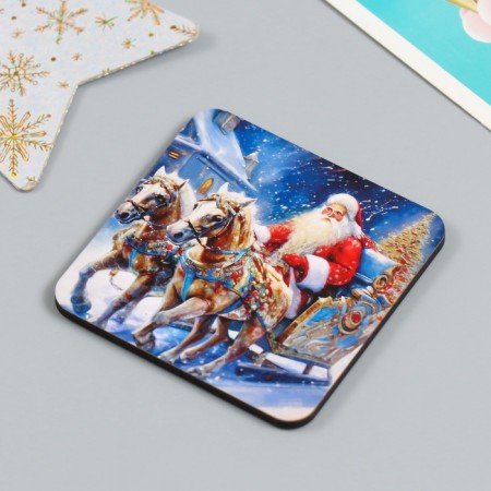 Magnet tree "Troika horses" 7x7 cm mix 5 types-3
