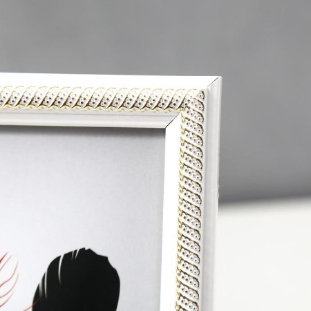 Photo frame plastic 13x18 cm "Golden spiral on white" 20.6x15.6 cm-2