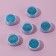 A set of sparkles for decor, small grinding, color bright blue, 6 pieces