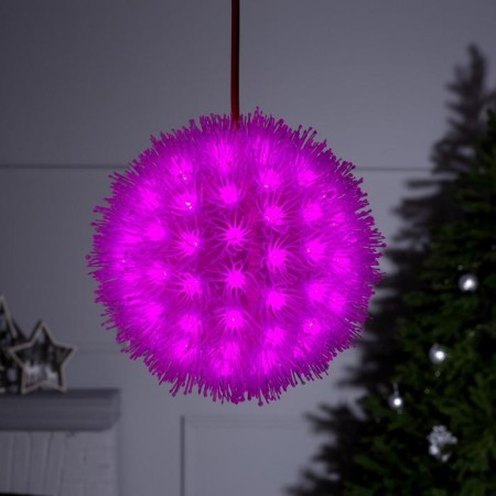 LED figure "Hedgehog" 18 cm, plastic, 220 V, glow pink